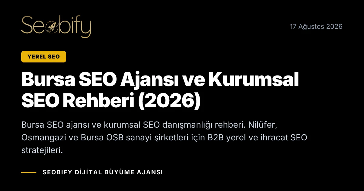 Bursa SEO ajansı ve kurumsal sanayi SEO danışmanlığı stratejilerini gösteren dijital pazarlama illüstrasyonu