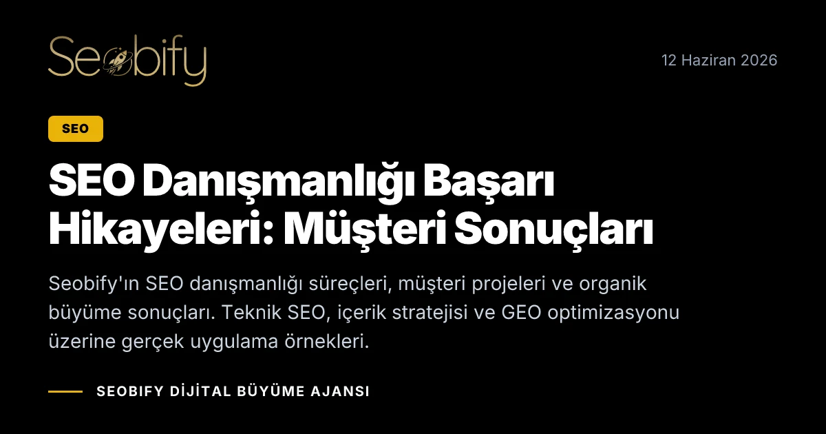 SEO danışmanlığı sürecini ve müşteri başarı hikayelerini gösteren grafik ve büyüme eğrisi illüstrasyonu