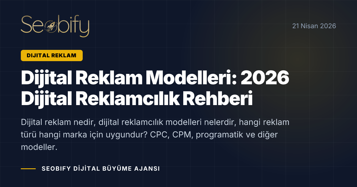 Dijital reklam modellerini ve farklı reklam formatlarını gösteren karşılaştırmalı görsel
