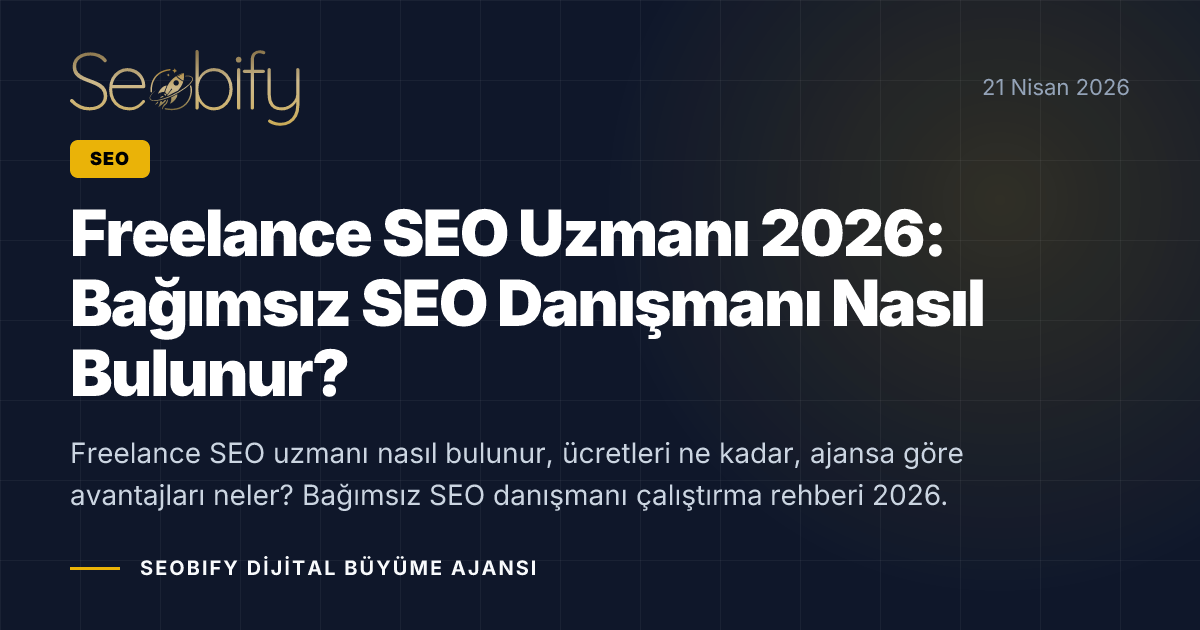 Freelance SEO uzmanı çalışma masası ve laptop görseli