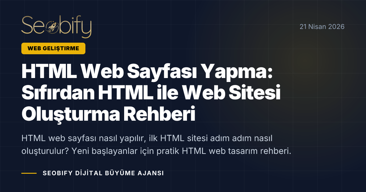 HTML kodu ekranı ve web sayfası tasarımı