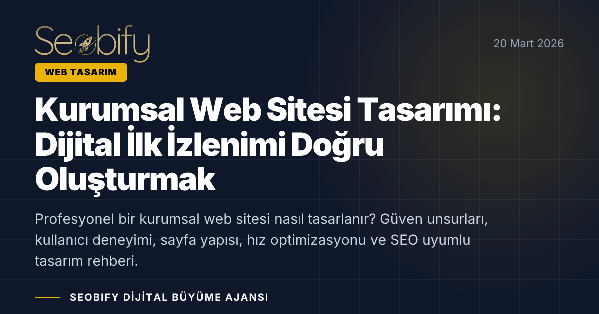 Kurumsal web sitesi tasarım sürecini gösteren, sayfa yapısı ve güven unsurları illüstrasyonu