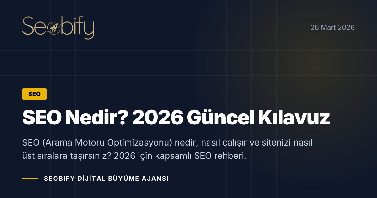 SEO nedir sorusunu açıklayan, arama motoru optimizasyon sürecini gösteren infografik illüstrasyon