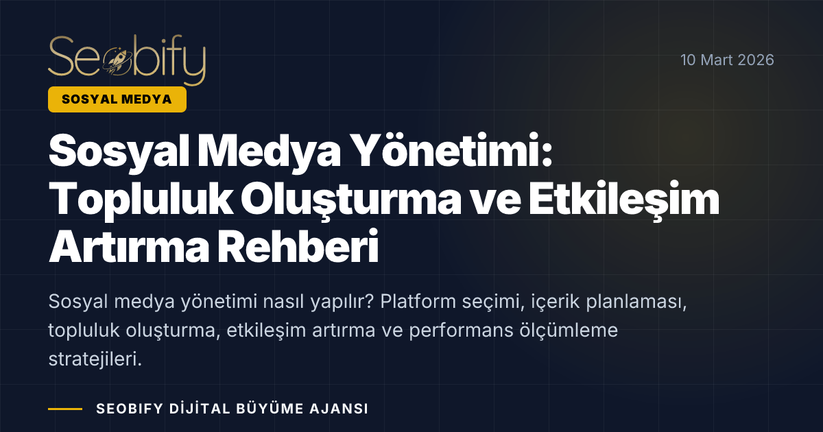 Sosyal medya yönetimi sürecini gösteren, farklı platformlar ve topluluk etkileşimi illüstrasyonu